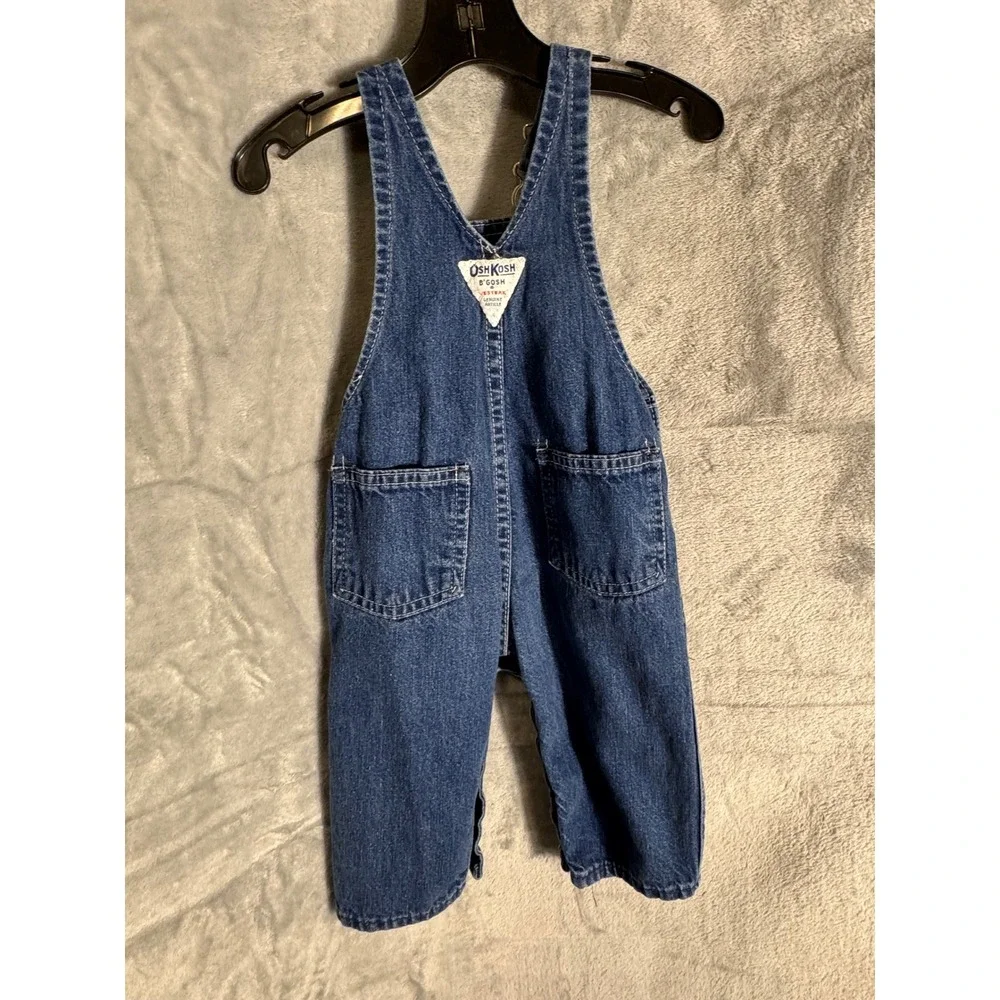 Vintage OshKosh‎ Bgosh Denim Overalls Made in USA Blue 100% Cotton6/9 months